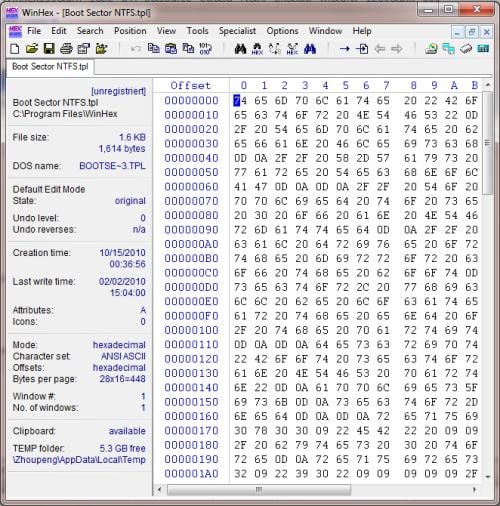 WinHex v20.4 SR-0 绿色汉化特别版 10.8 MB